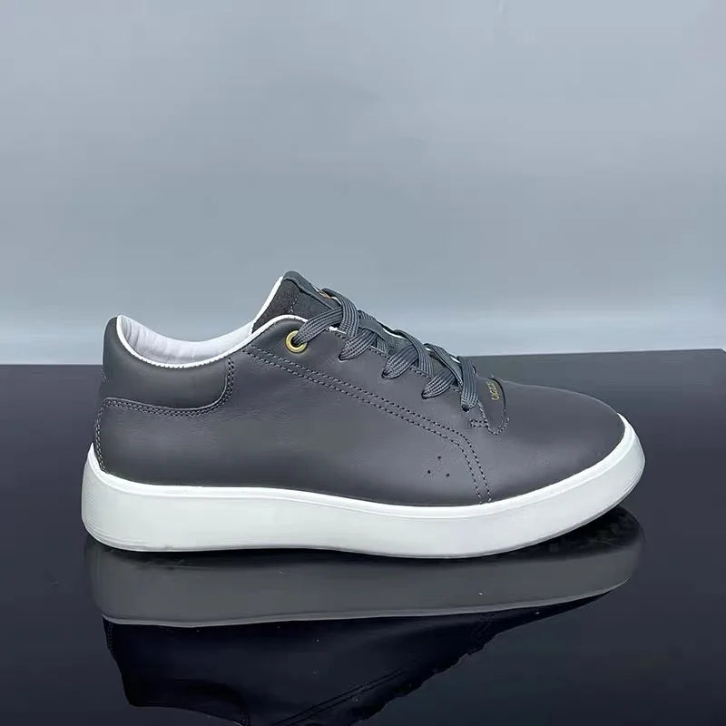 Fashion Genuine Leather Men Sneakers Breathable Comfort Classic Casual Shoes Mens Outdoor Walking Shoes Couple Footwear