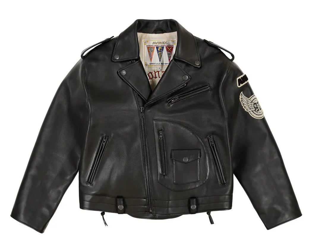 AVIREX fall new listing European lambskin jacket men's motorcycle ridingLeather jacket USA TOUR MOTORCYCLE JACKET coat tops
