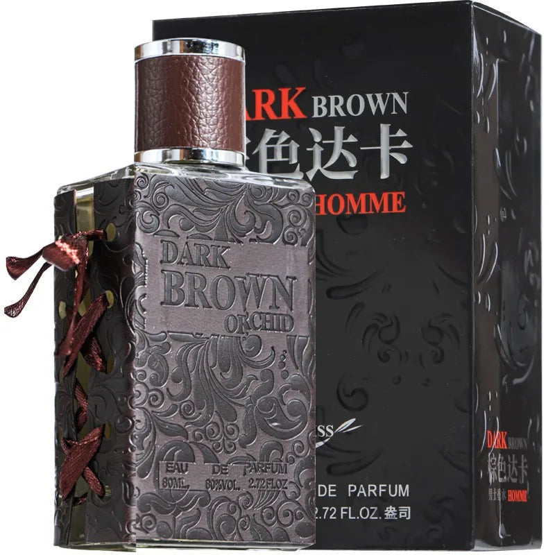 80ml DARK BROWN ORCHID EAU DE PARFUM Retro Gentleman Whiskey Pheromone Perfume Glamour Fragrance Body Spray for Men Women