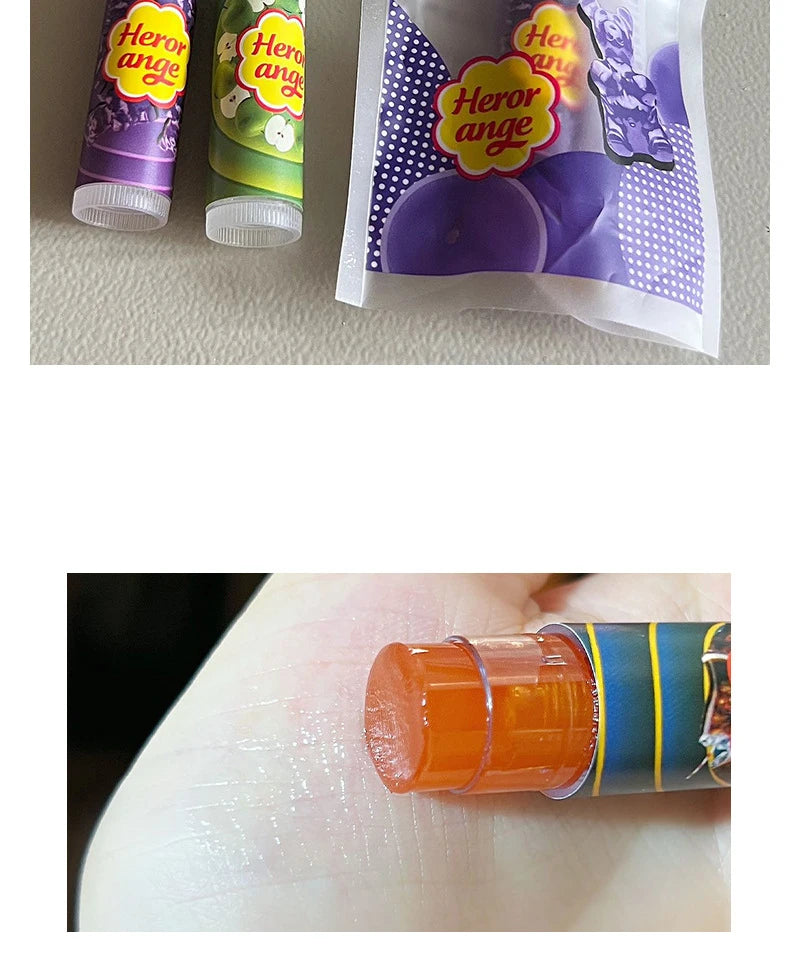 Fruit Moisturizing Lip Balm Grapes Makeup Jelly Lighten Lines Plump Lip Care Lip Tint Nude Lipstick Primer Colorless Lip Care