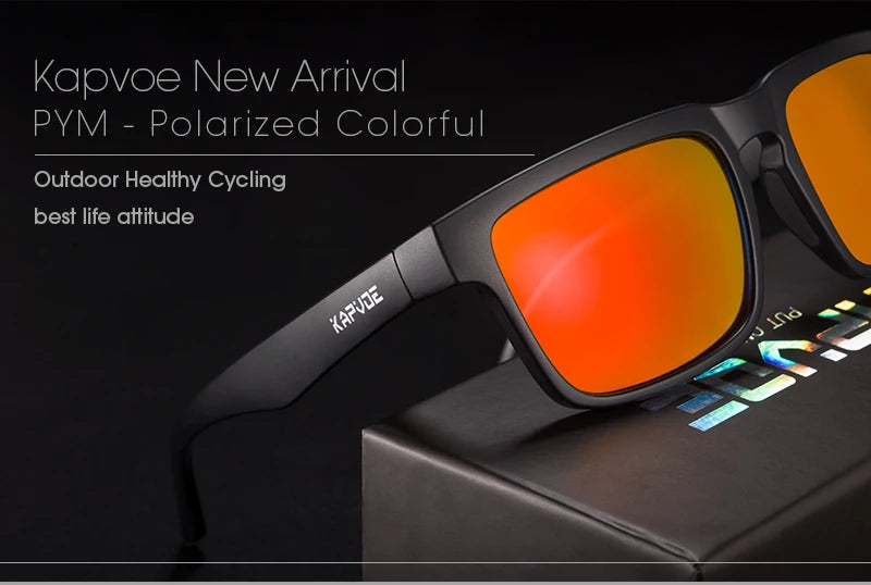 Kapvoe Fashion Polarized Fishing Sunglasses Men Outdoor Sport Eyewear Bicycle Cycling Glasses Women MTB Road Bike UV400 Goggles