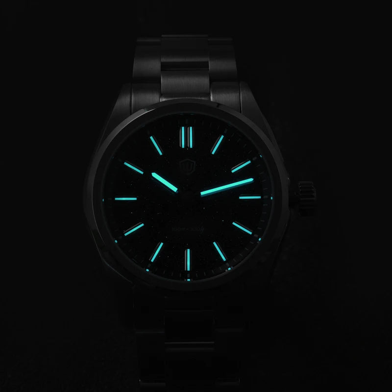 Watchdives WD0003B Original Design Aventurine Dial Men Watch VH31 Sweep Seconds Quartz Movement 36mm Watches Luminous Waterproof