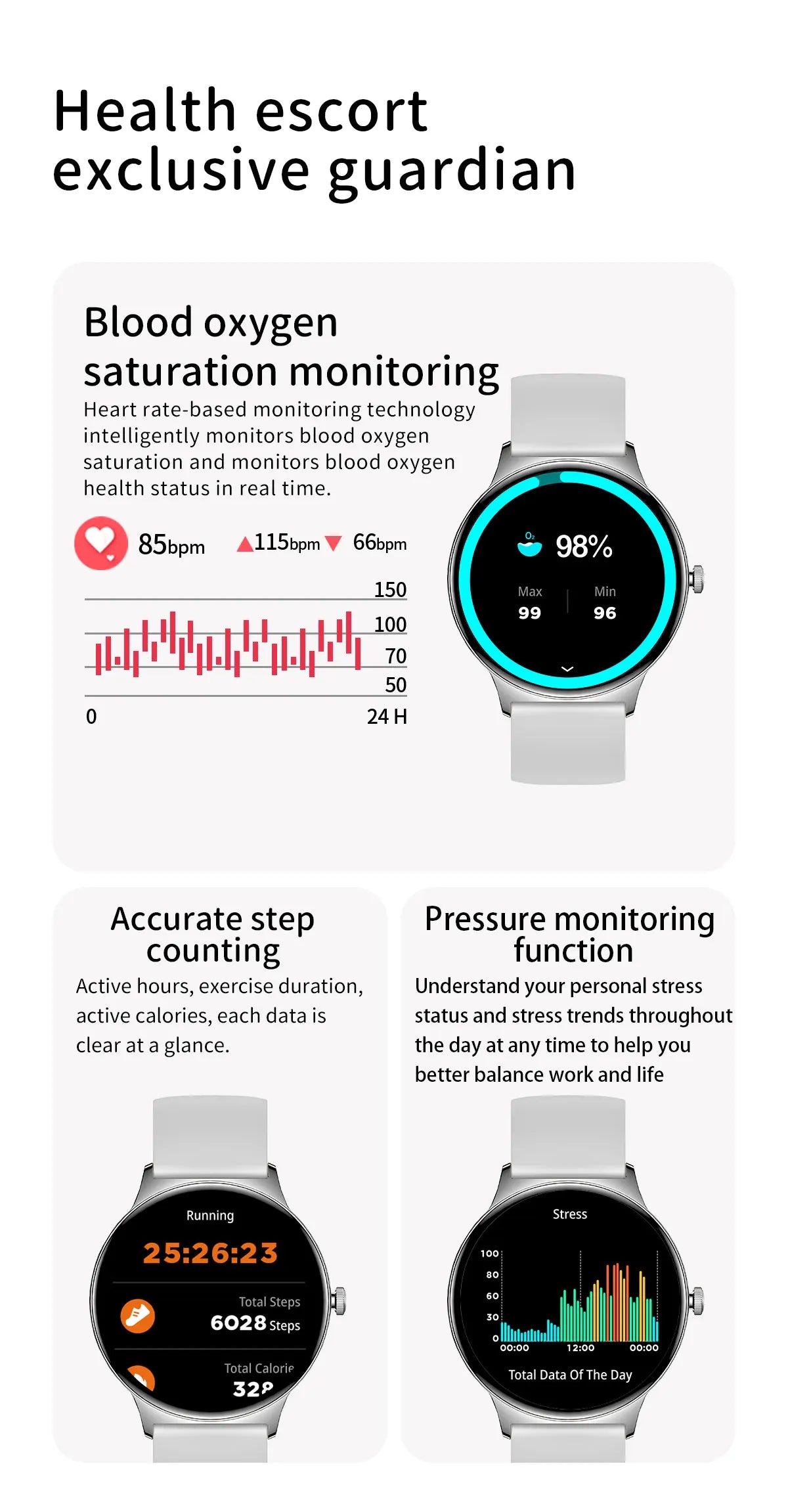 LIGE New 1.43" Bluetooth Call Smartwatch Women Men 466*466 AMOLED Full touch Screen Women Smartwatches Ladies For Android ios