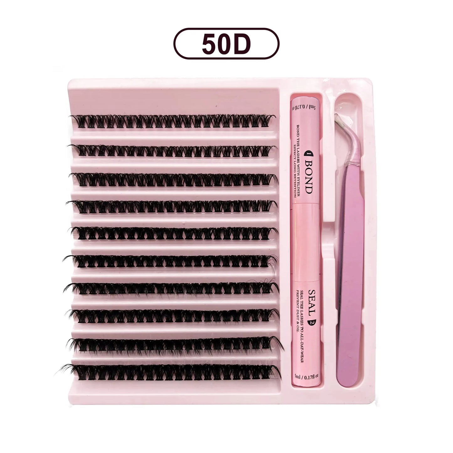 Lashes Clusters Set Extensions Kit Fake eyelashes Mix Lash Clusters with Lash Bond Seal and Lash Applicator Tool Makeup