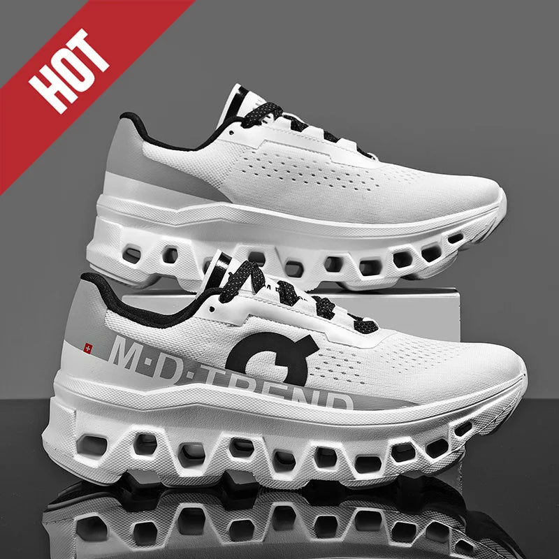 Men Sports Running Shoes Marathon Air Cushion Breathable Lightweight Mens Outdoor Hiking Athletic Nonskid Sneakers Jogging Tenis