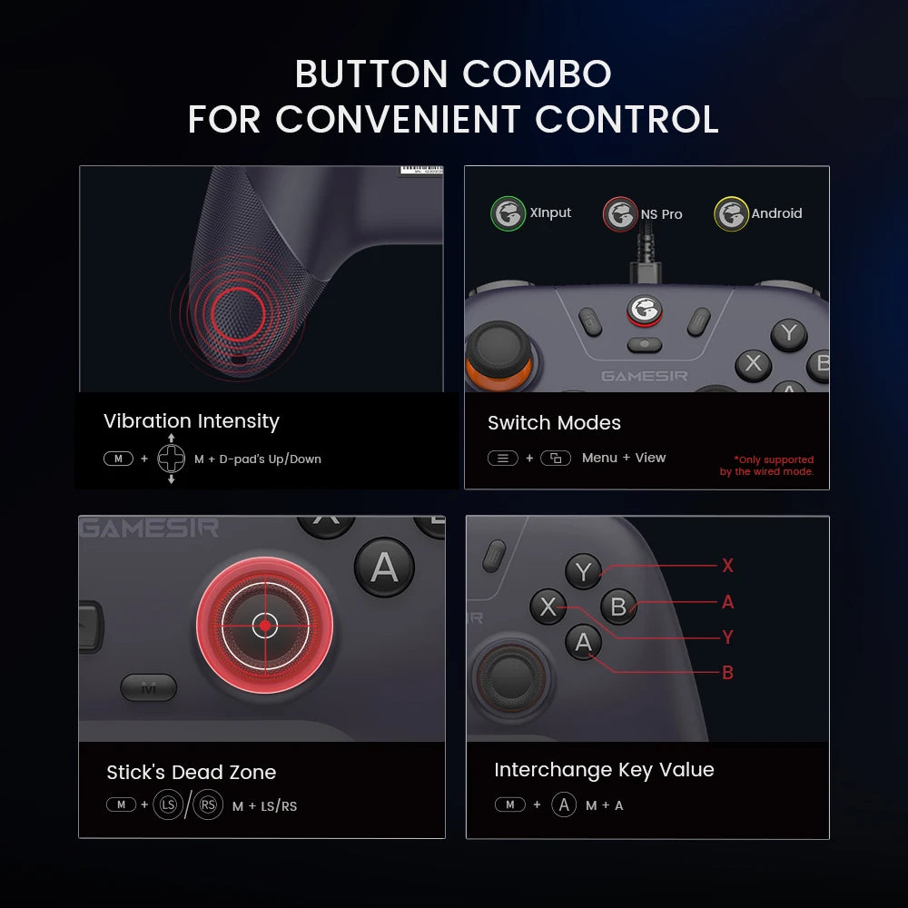 GameSir T4 Nova Lite Switch Controller Hall Effect Gamepad for Nintendo Switch iPhone Android Mobile Phone Windows PC Steam