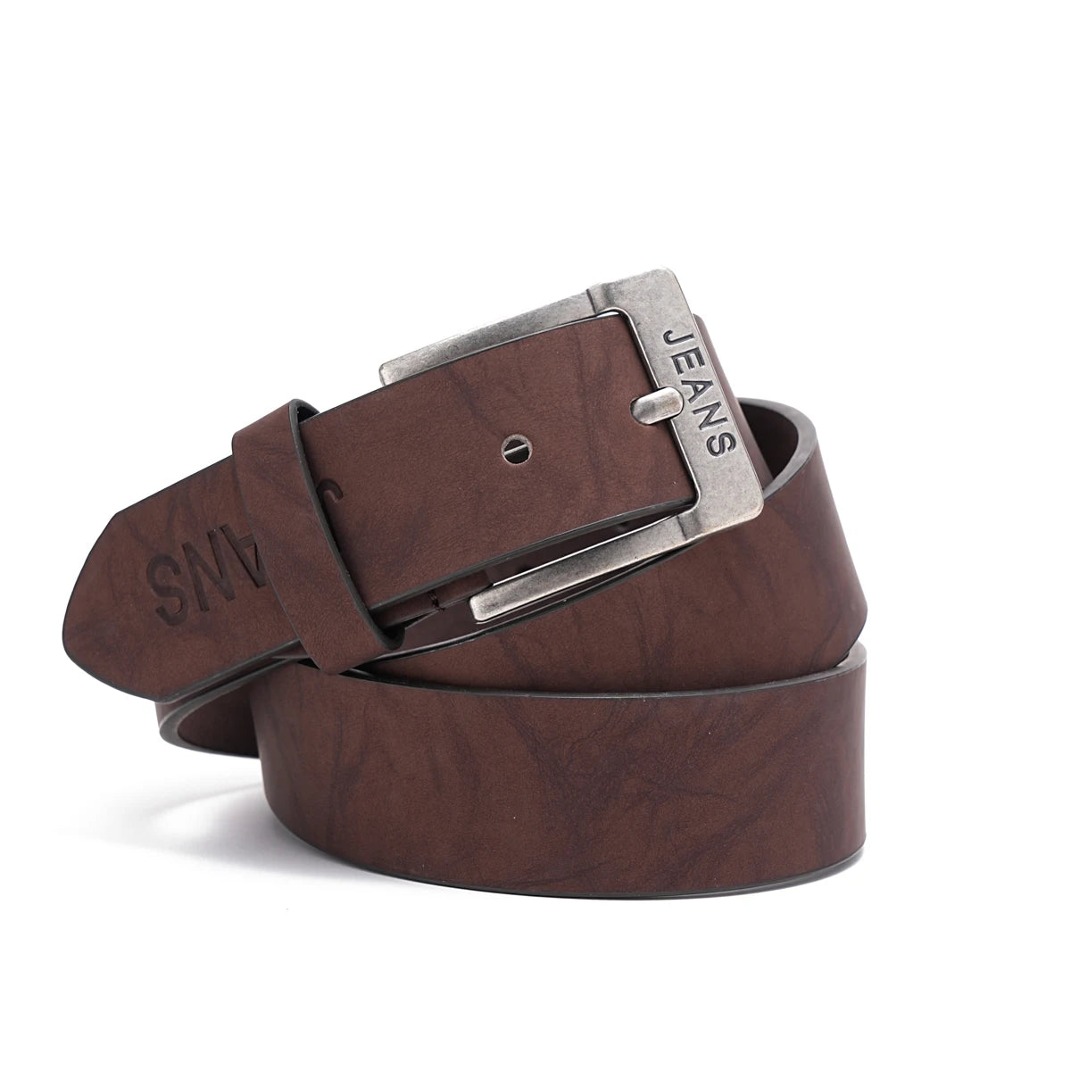 A men's PU belt suitable for leisure business gifts (send a perforated nail)