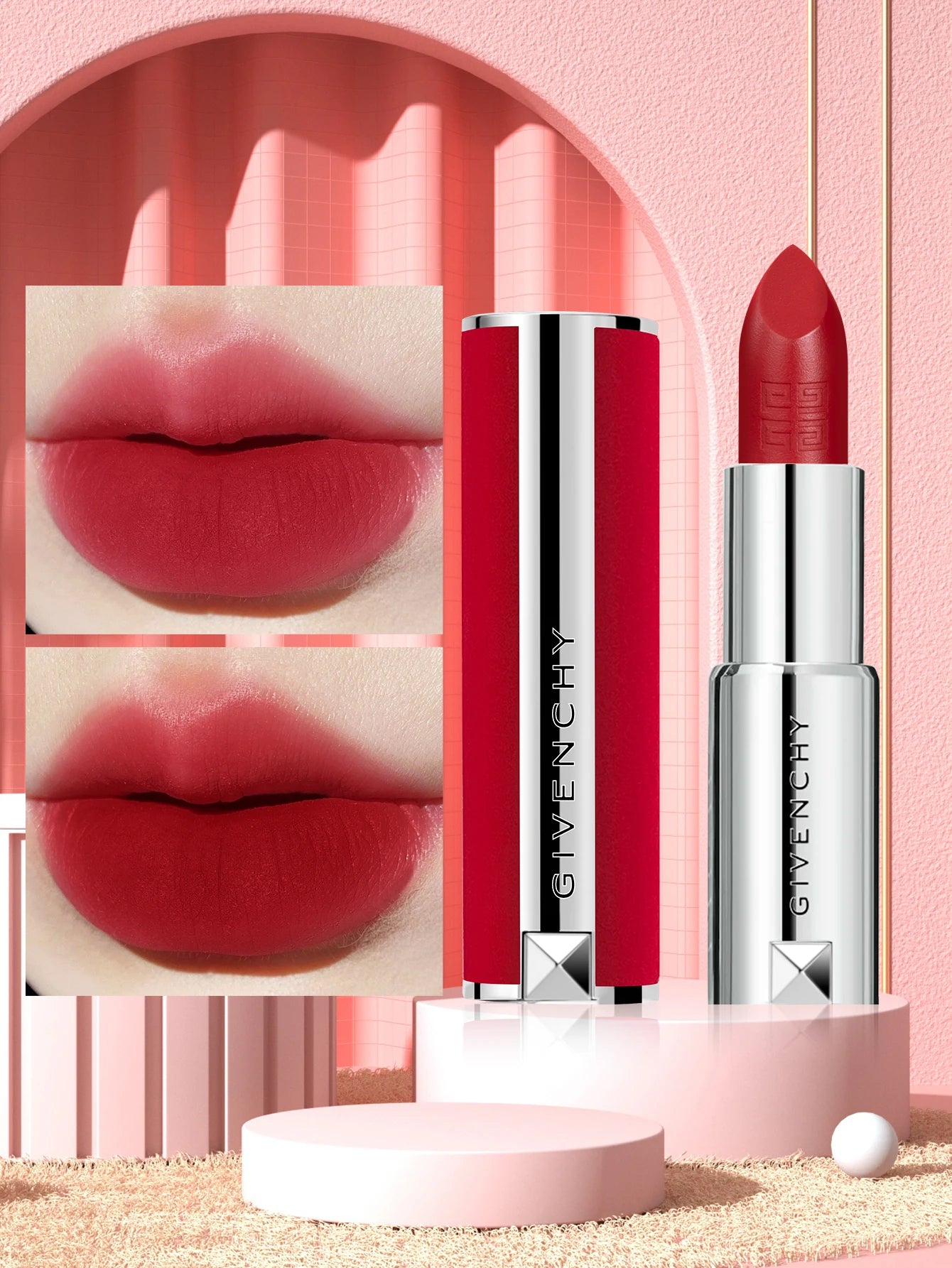 Givenchy Le Rouge Deep Velvet Powdery Matte High Pigmentation Lipstick #N37 -0.12 oz./3.4g