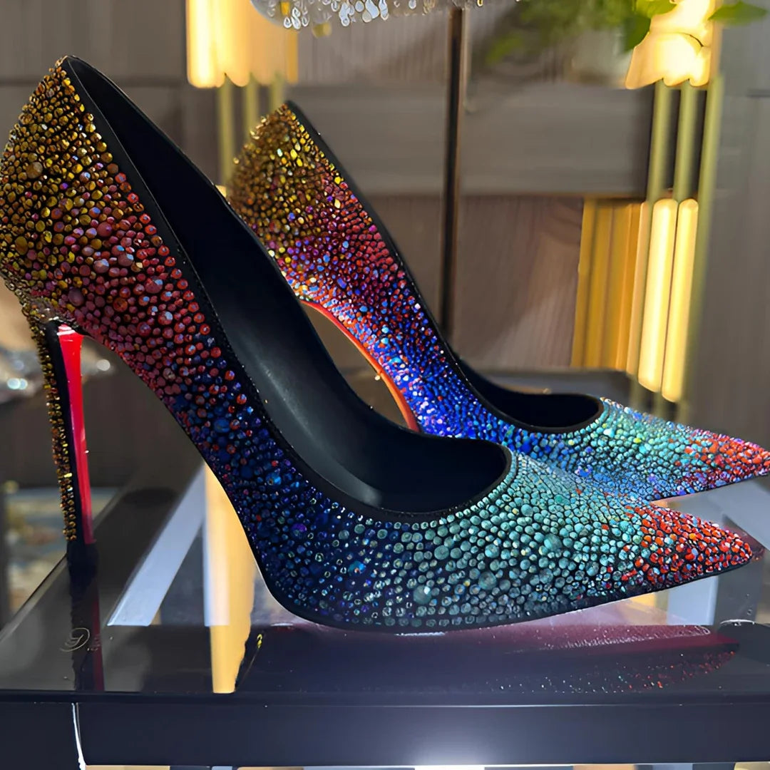Full Diamond High Heel Pumps – Bling Rhinestone Stiletto Wedding Shoes