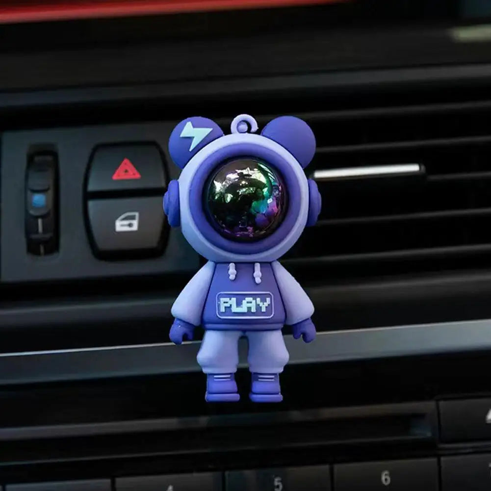 Car Air Outlet Perfume Tablets 3D Lightning Bear Air Conditioner Mouth Interior Decoration Products Car Deodorization Spaceman