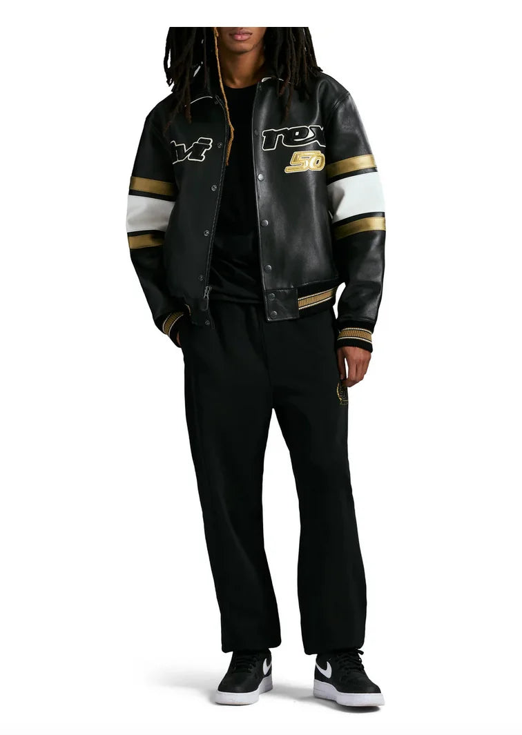 AVIREX Spring 2025 New Release Limited Edition European Sheepskin Jacket Gold Badge Embroidered 50TH ANNIVERSARY Leather coat