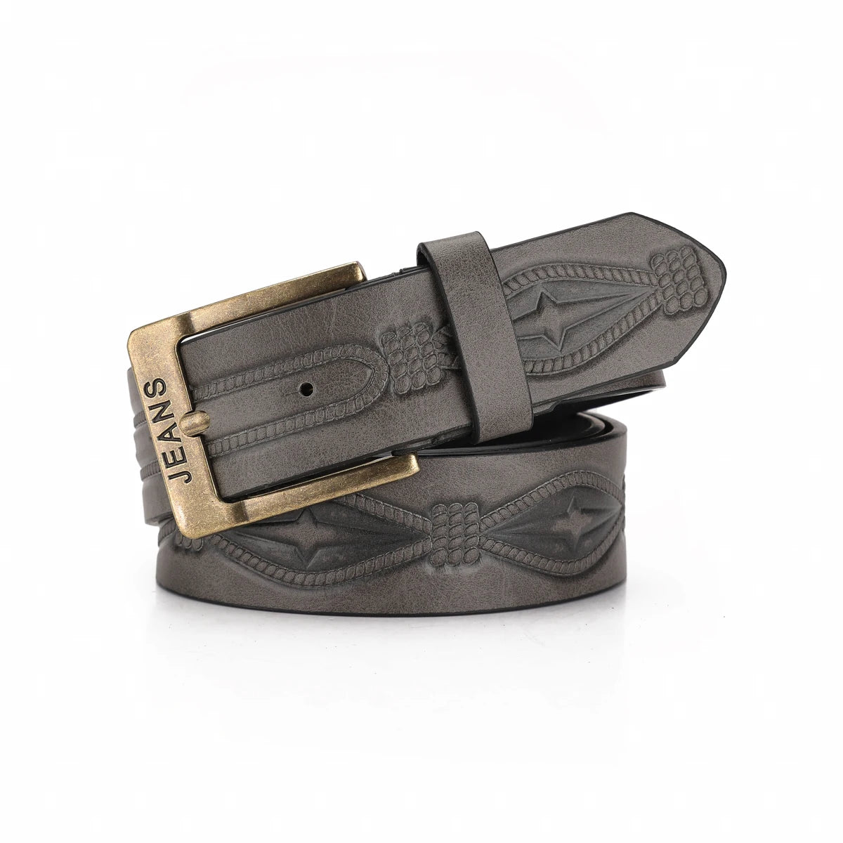 A Western-style PU leather belt for both men and women, a classic and casual retro belt