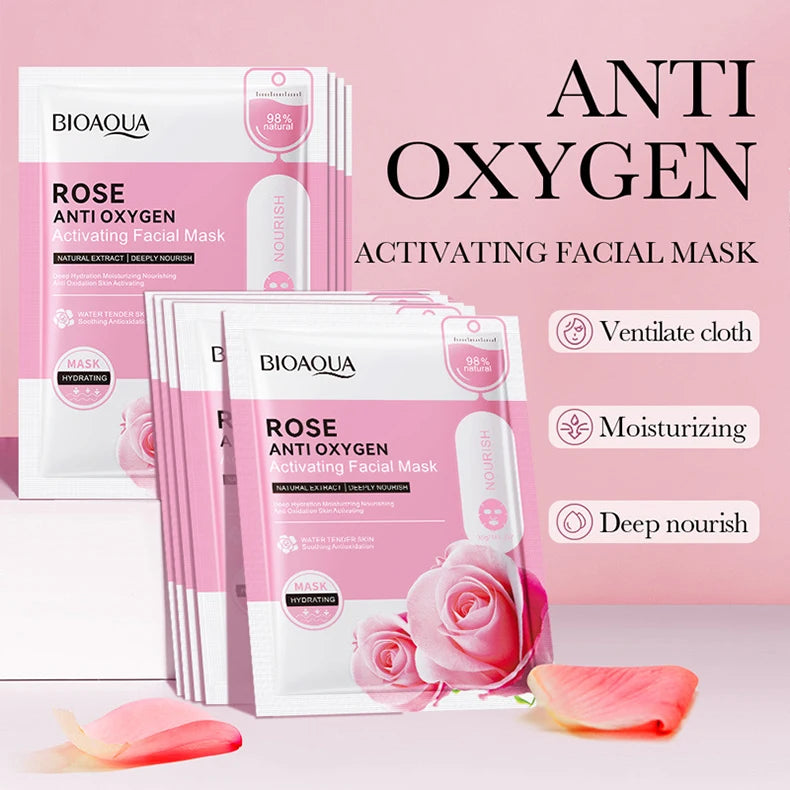 20pcs BIOAQUA Snail Hyaluronic Acid Face Mask skincare Moisturizing Hydrating Firming Facial Masks Face Skin Care Products