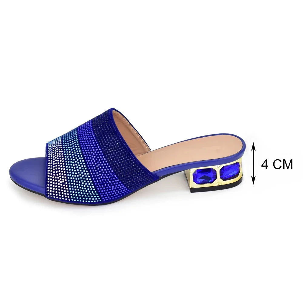 2025 New Classic Design Sandals Italian Style Lady Shoes Low Heel Summer Mules Comfy Sandals Wedding Shoes Bride Party Pumps