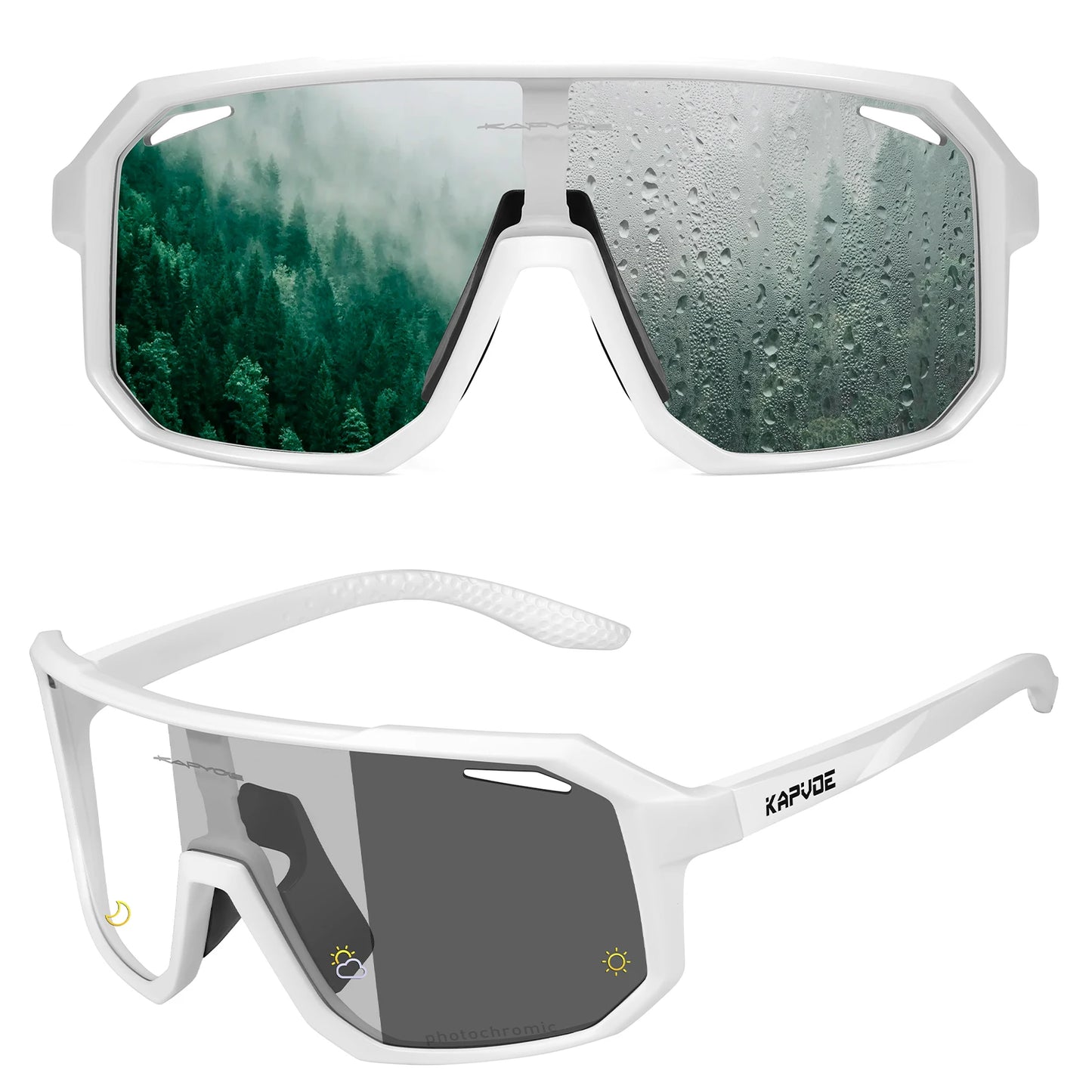 Kapvoe New Anti-fog Photochromic Sunglasses Men Outdoor Anti-fog Cycling Glasses Bicycle Women Bike MTB UV400 Sports Eyewear