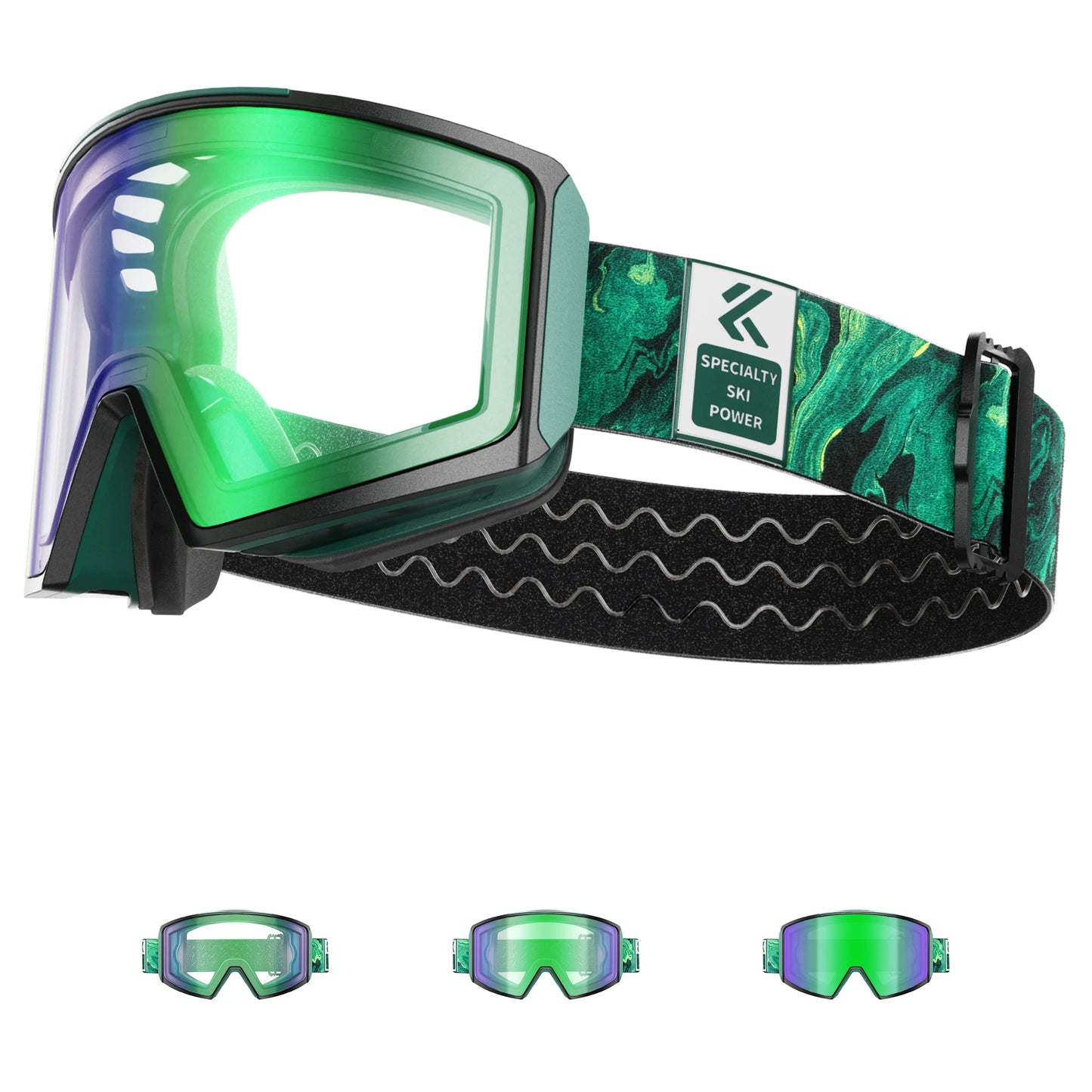 KAPVOE New Ski Snowboard Mask Goggle Men Women UV400 Protection Snow Glasses Magnetic Attraction Anti-Fog Skiing Goggles Adult