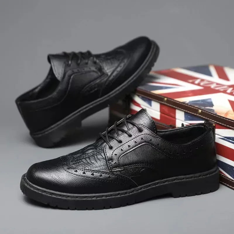 British Style Men Shoes Quality Comfortable Social Dress Shoe Chaussure Hommes