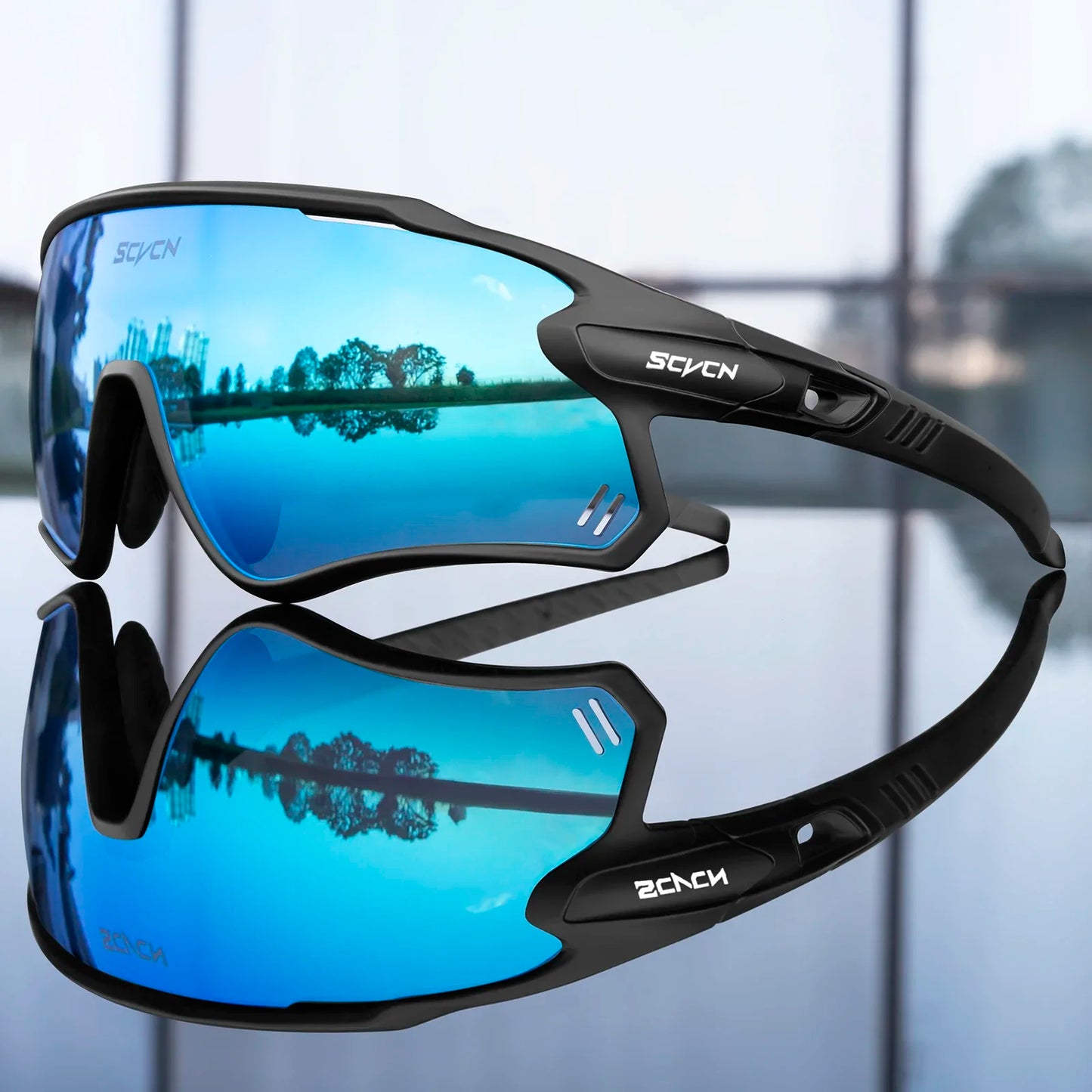 SCVCN Photochromic Sunglasses Bicycle Cycling Glasses MTB Driving Running UV400 Polarized Fishing Goggles Man Woman Bike Eyewear