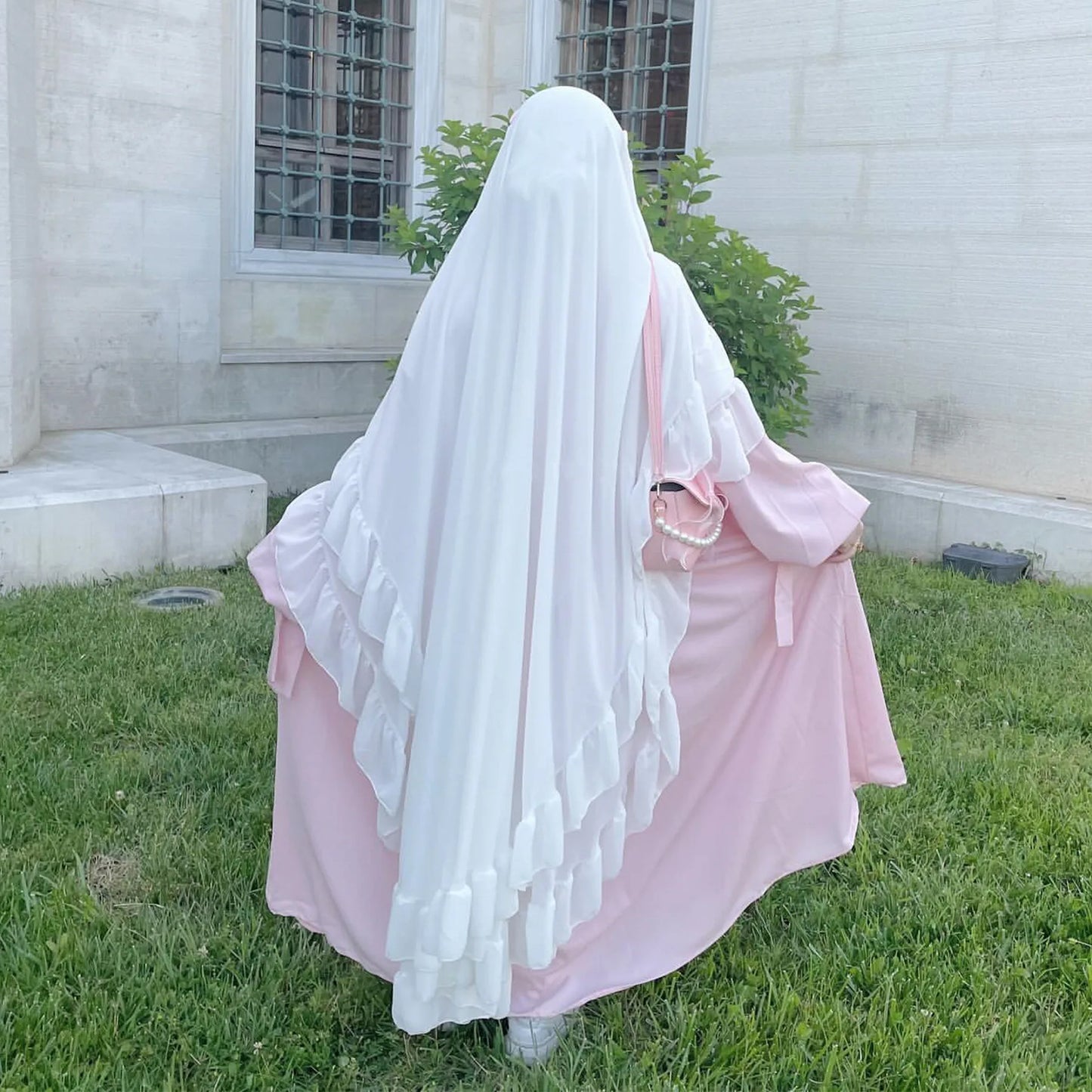 Long Chiffon Khimar Abaya Niqab Muslim Maxi Hijab for Women – Elegant Islamic Prayer & Ceremonial Clothing