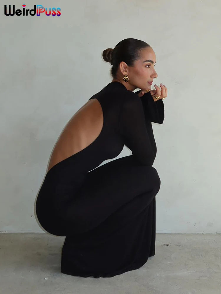Backless Slim Bodycon Mermaid Dress – Stretchy Party & Event Gown