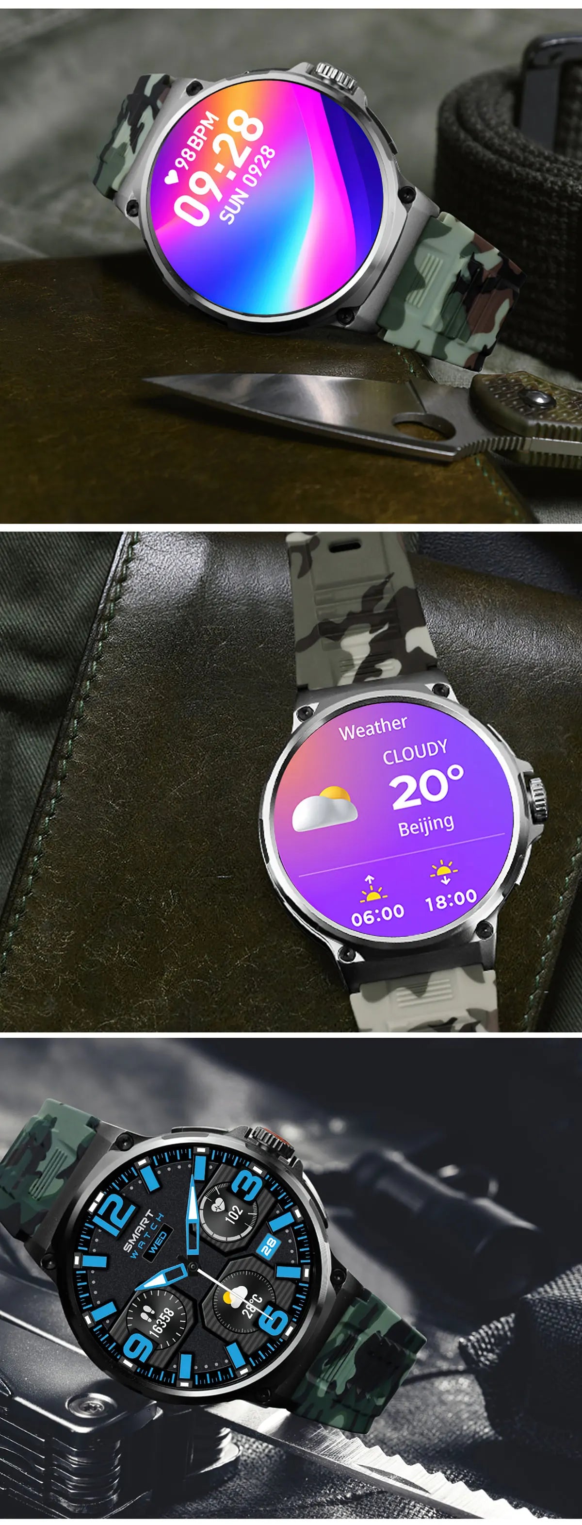 2025 New 1.85-Inch Ultra HD Smart Watch Men GPS Track Bluetooth Call 710 mAh Large Battery 400+Dial Smartwatch For Huawei Xiaomi