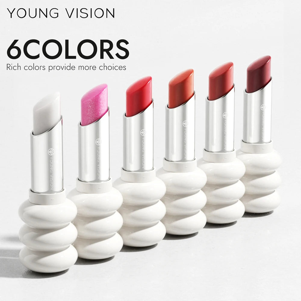 YOUNG VISION 6 Colors Fine Shimmer Nourishing Light Lipstick Long Lasting Colors Easy to Apply Lip Moisturizing Lipstick