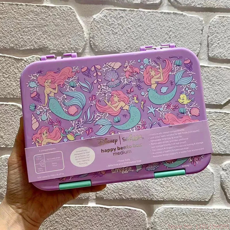 Genuine Australia Smiggle Backpack Disney Mermaid Stationery School Bag Lunch Bag Anime Backpack Student Gift Separate Purchases