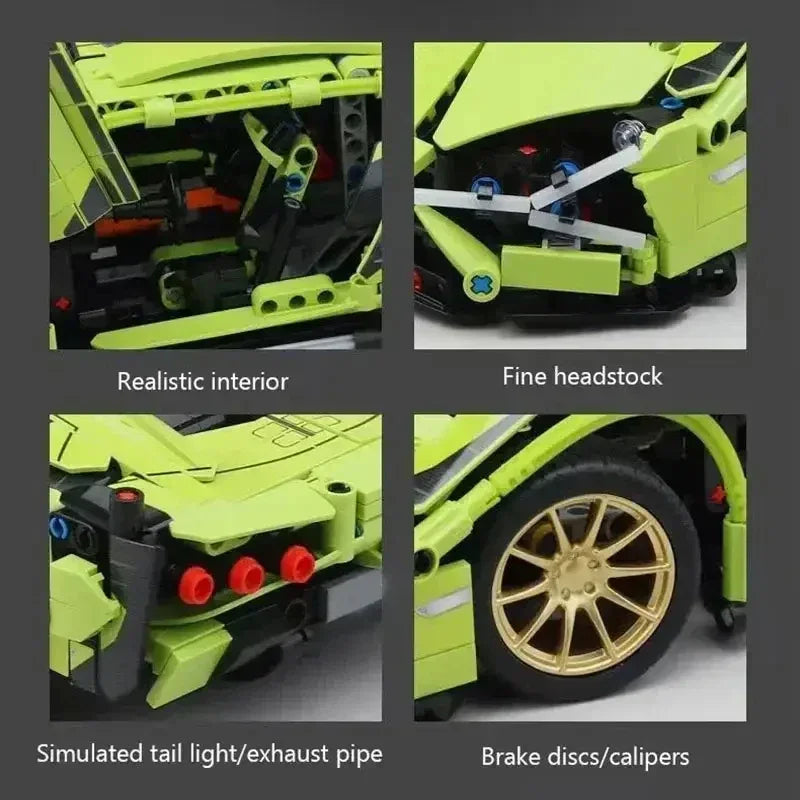 GrabliWorld NitroBuild™ Supercar – 1280PCS RC Block Set