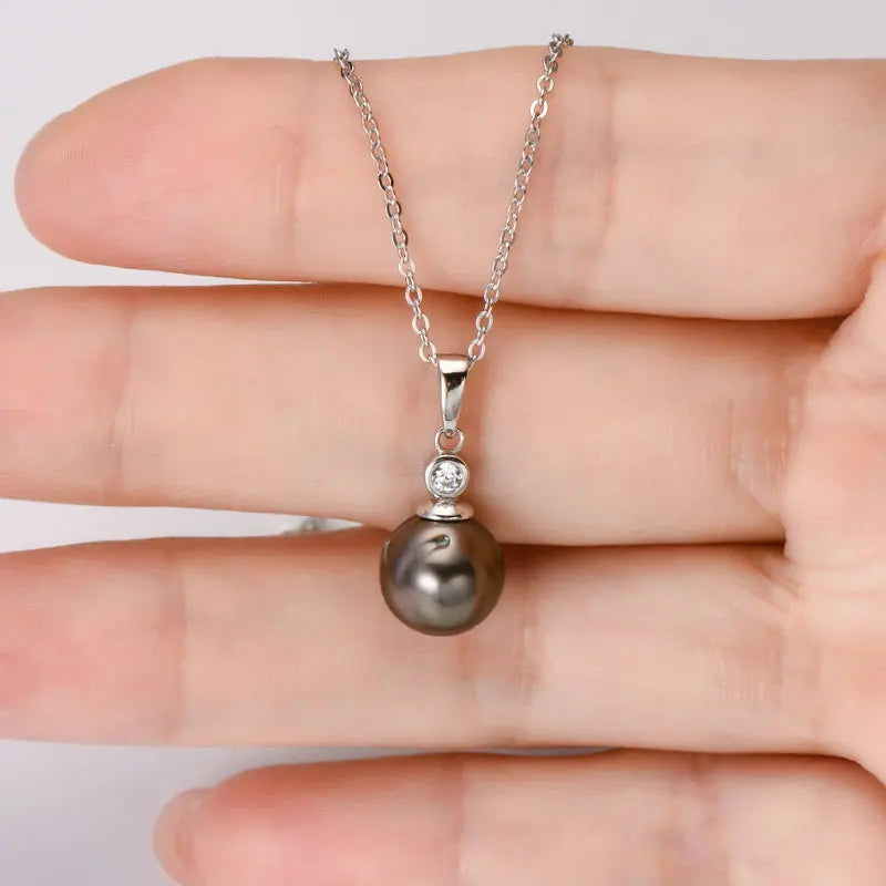 Lnngy Baroque Pearl Pendant Necklace S925 Sterling Silver Natural White Freshwater Pearl Necklace For Ladies Grace Jewelry Gift
