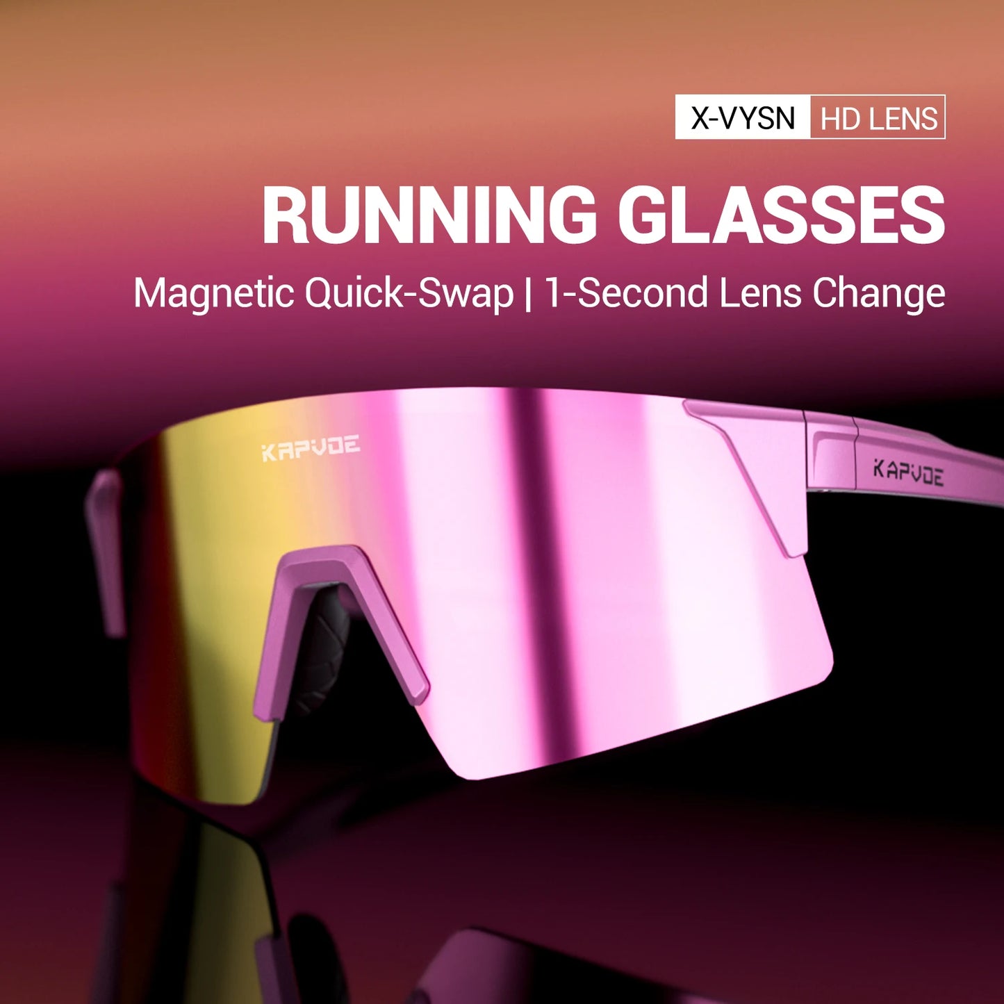 Kapvoe Sports Sunglasses for Men Cycling Glasses Women MTB Glasses Sports Driving Running Sunglasses UV400 Lightweight Goggles