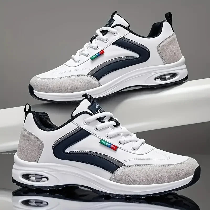 Trendy Men’s Indoor Height Increase Running Shoes Anti-Slip Rubber Outsole Casual Shoes All-Day Comfort Gym Work Men's Sneakers