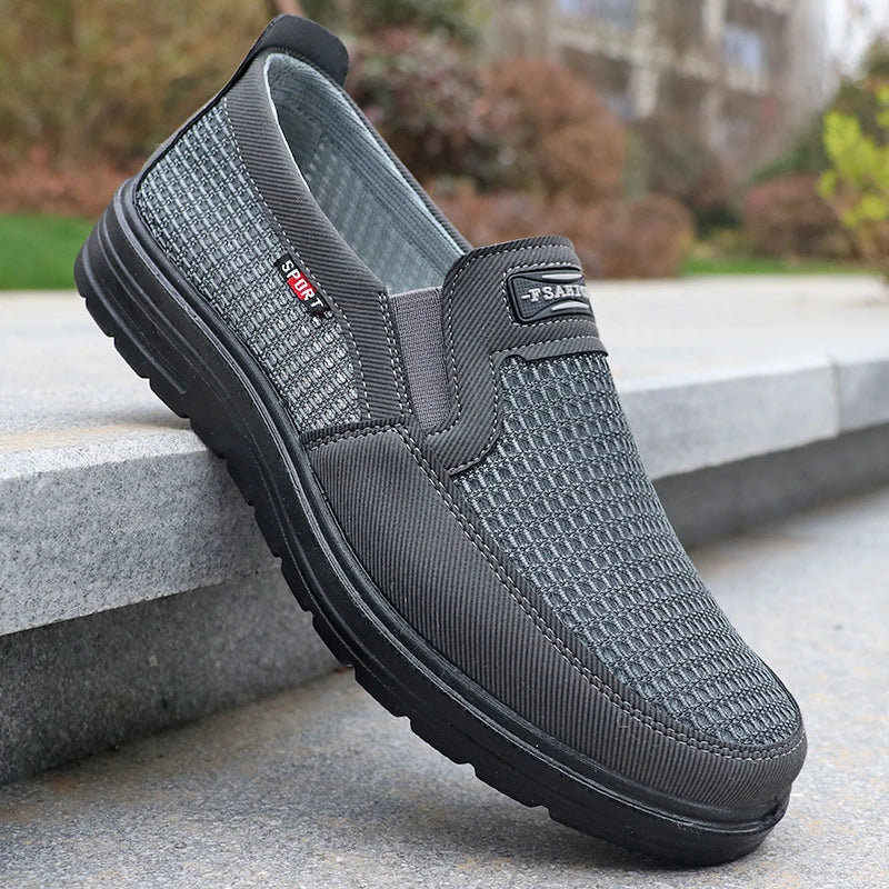 Men's Fashionable Solid Woven Knitted Running Shoes - Lightweight, Breathable and Non-Slip - Perfect Sports Shoes for Outdoor Ad