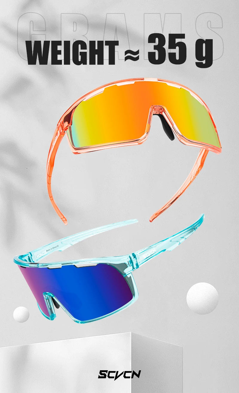 SCVCN Hot MTB Bicycle Photochromic Sunglasses Men Outdoor Sports Cycling Glasses Women Driving Bike Eyewear UV400 Hiking Goggles