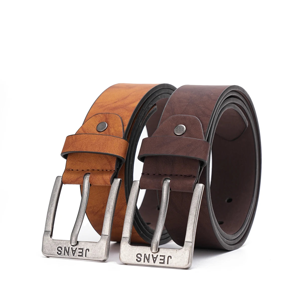 A men's PU belt suitable for leisure business gifts (send a perforated nail)