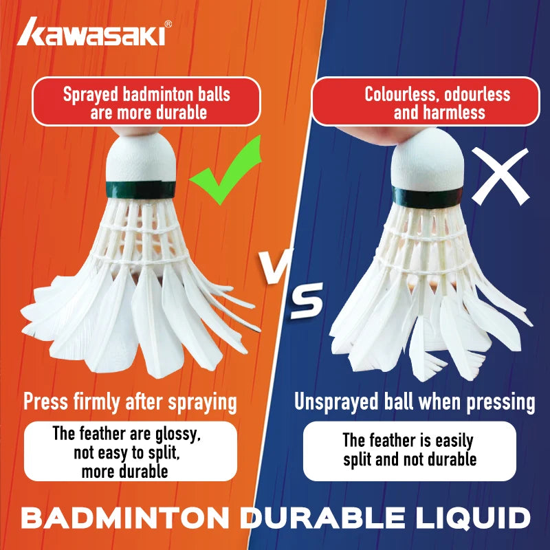 Kawasaki Badminton Shuttlecock for Clubs & Training Racquet Sport 6E/8E/10E Badminton Feather Shuttlecock Durable Badminton Ball