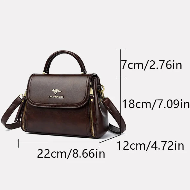 High Quality Soft Leather Tote Bag Fashion New Solid Ladies Purses and Handbags Large Capacity Shoulder Croosbody Bag for Women