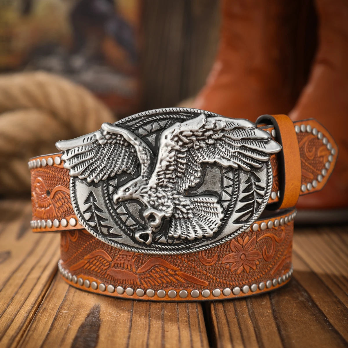 Vintage and fashion collision! PU leather alloy buckle waistband, for both men and women, to create a personalized western styl