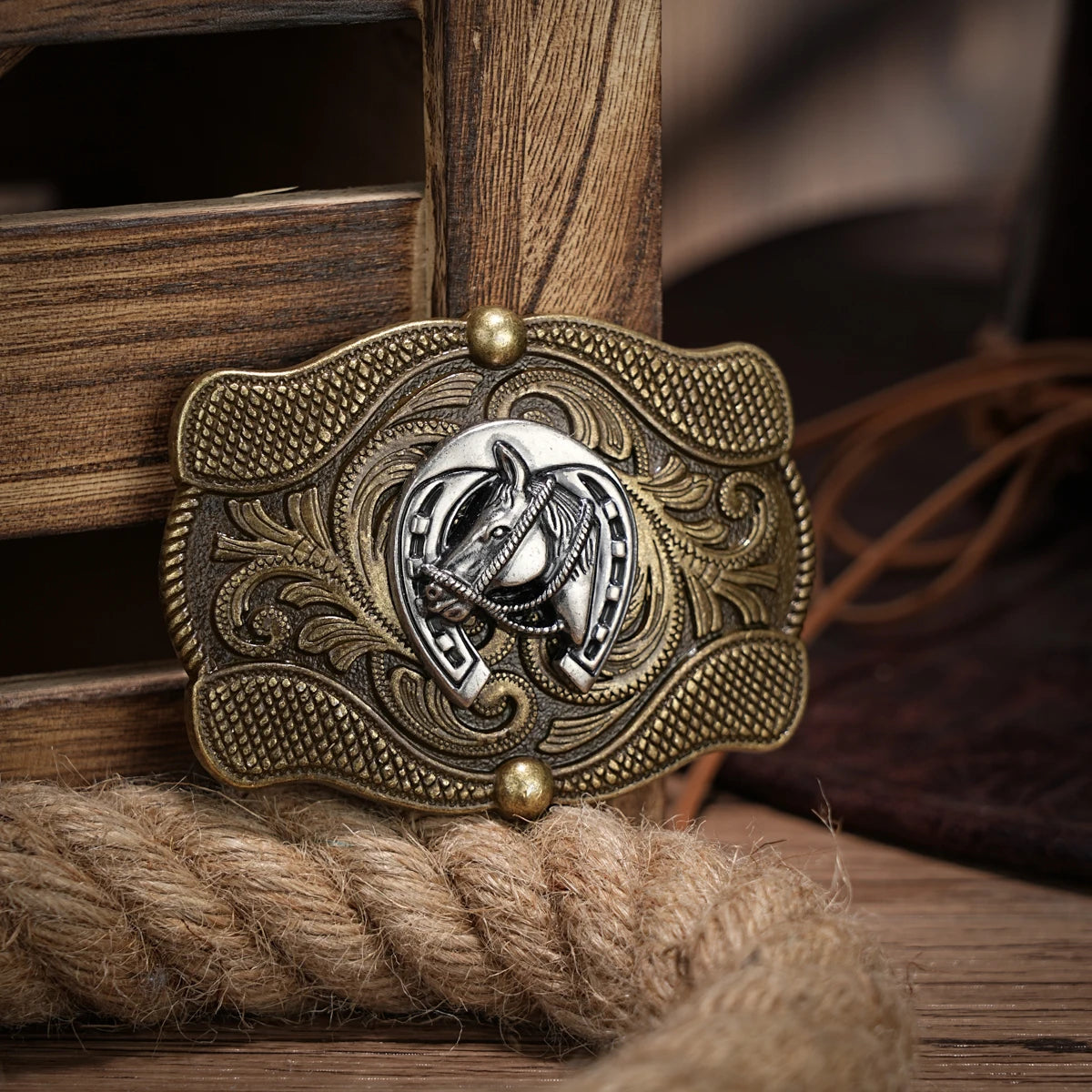 Men & Women-Western-Cowboy-PU Leather-Belts - Vintage Belt Floral Engraved Buckle Belt for Jeans