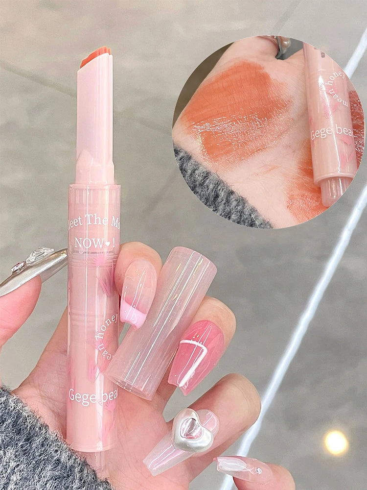 Gege bear flower words honey lipstick moisturizing mirror gloss jelly love lipstick lipstick pen