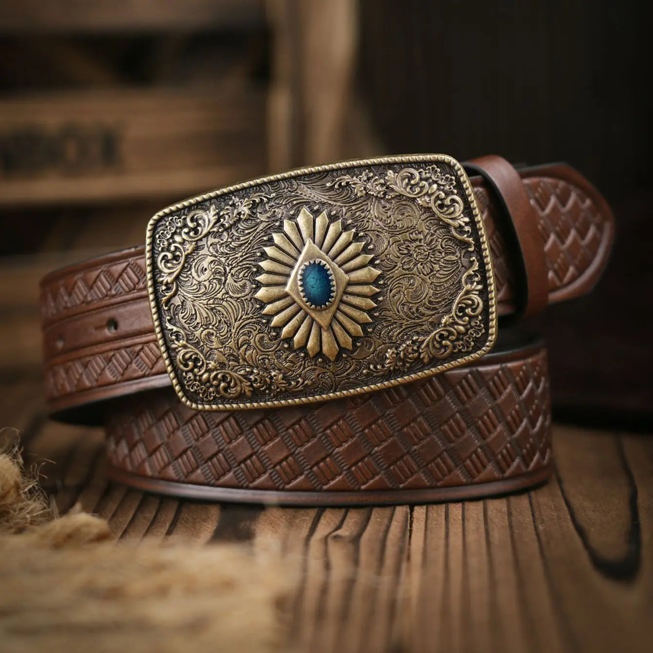 A men's and women's casual retro belt Western style! PU leather belt with metal buckle, suitable for daily work wear