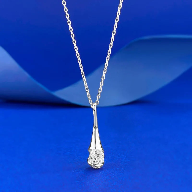 Queen Heart Lab Moissanite Diamond Pendant 100% Real 925 Sterling Silver Wedding Chocker Necklace for Women Engagement Jewelry