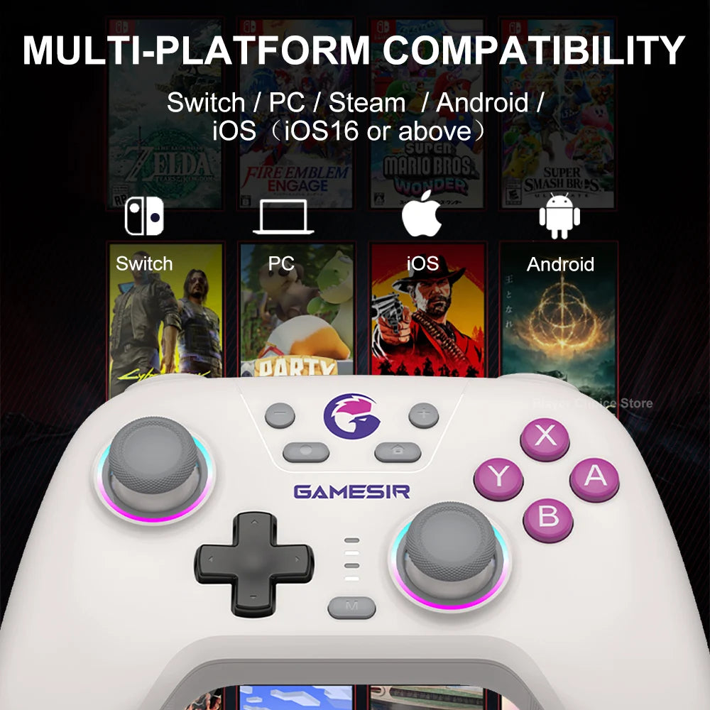 Gamesir Switch 2 Controller Nova PC Gamepads For Nintendo Switch 2/1 Steam Android IOS Gamer Hall Effective Sticks HD Rumble