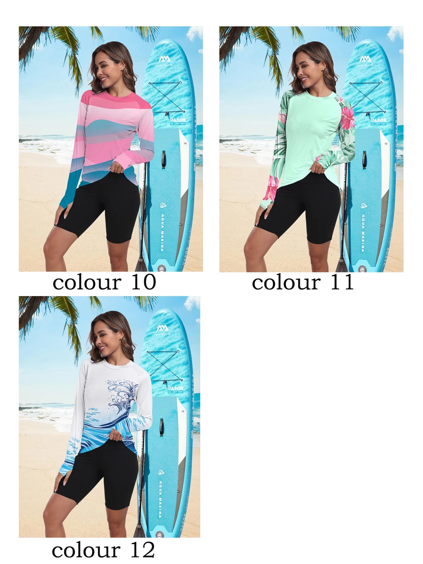 Women's UPF 50+ Sun Shirts Long Sleeve UV Protection Rash Guard Lightweight Quick Dry SPF Hiking Tops Outdoor