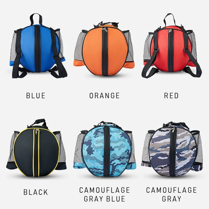 1PC Adjustable Shoulder Strap 2 Side Mesh Pockets Basketball Bag Sports Ball Bag Soccer Shoulder Bag Holder Carrier