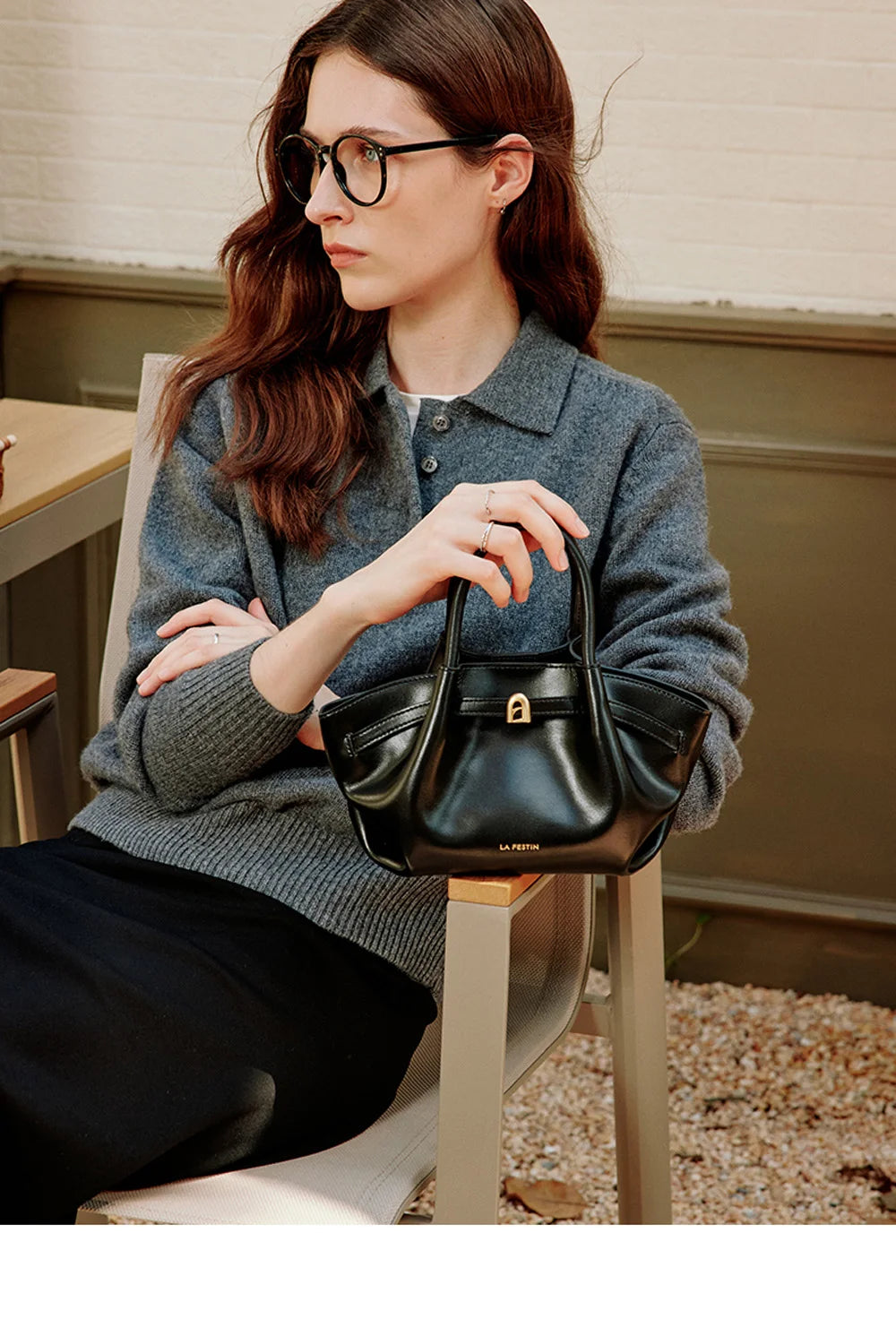 LA FESTIN Leather Bag New Suede Handbag Women's bags Luxury brand Bag Fashion Shoulder Bag Crossbody Bag Bucket Bag small size