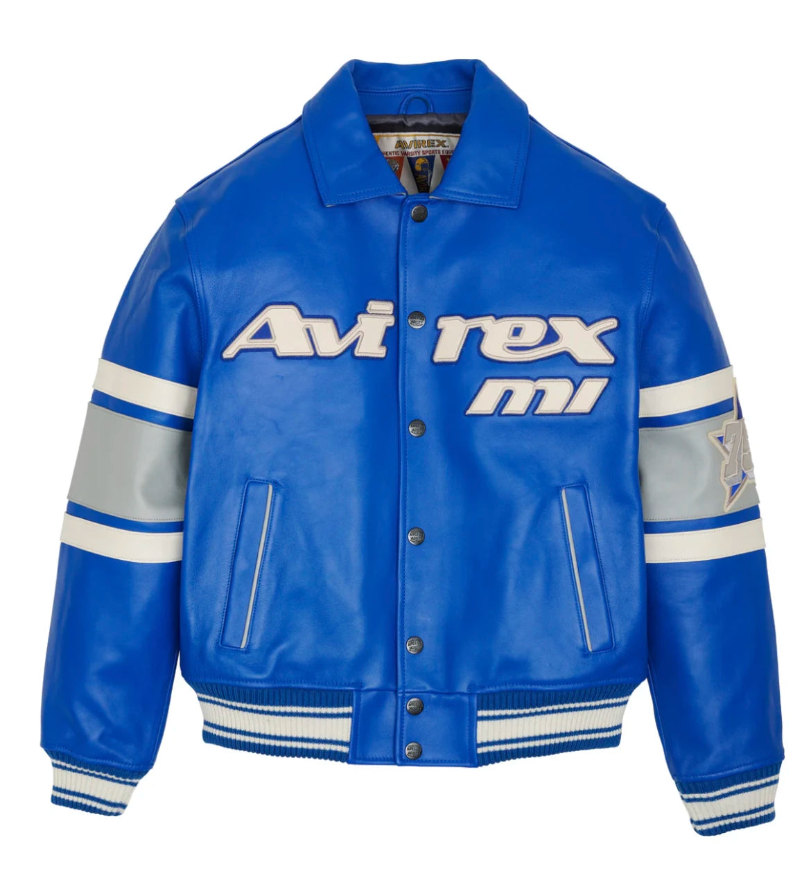 New listing Europe lamb skin embroidery men leather leather jacket American size fashion casual flight suit sheepskin loose coat