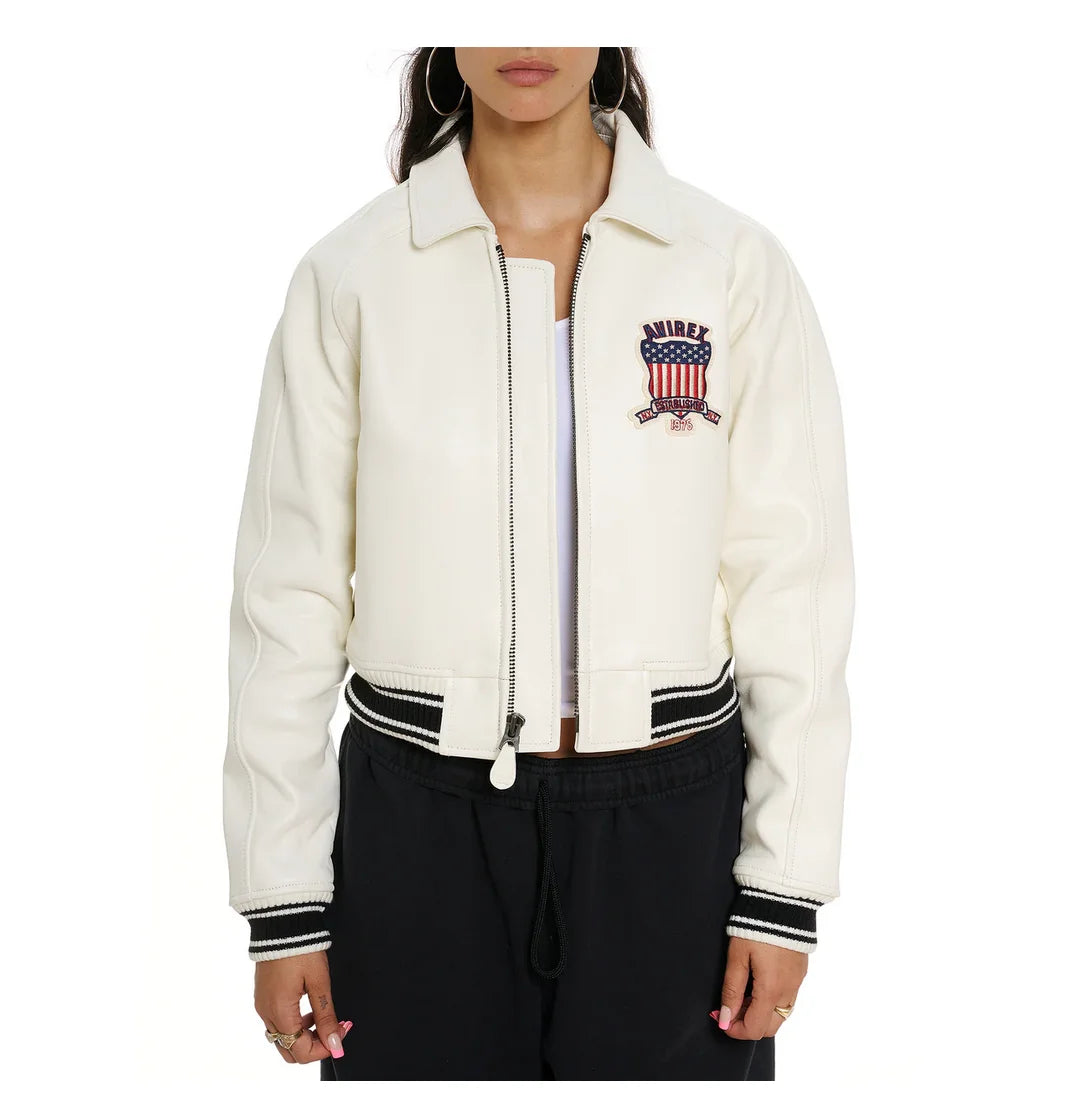 Fall and Winter Season New Women's Flight Suit Jacket French Lamb Leather Loose Fit outfits US Size Genuine Leather Coats coats
