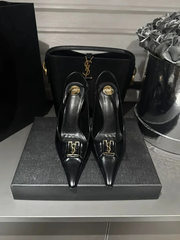 Women's Sexy Mid-heel Pointed High Heels Women's Fashion Space Stiletto Sandals Women's White Single Shoes