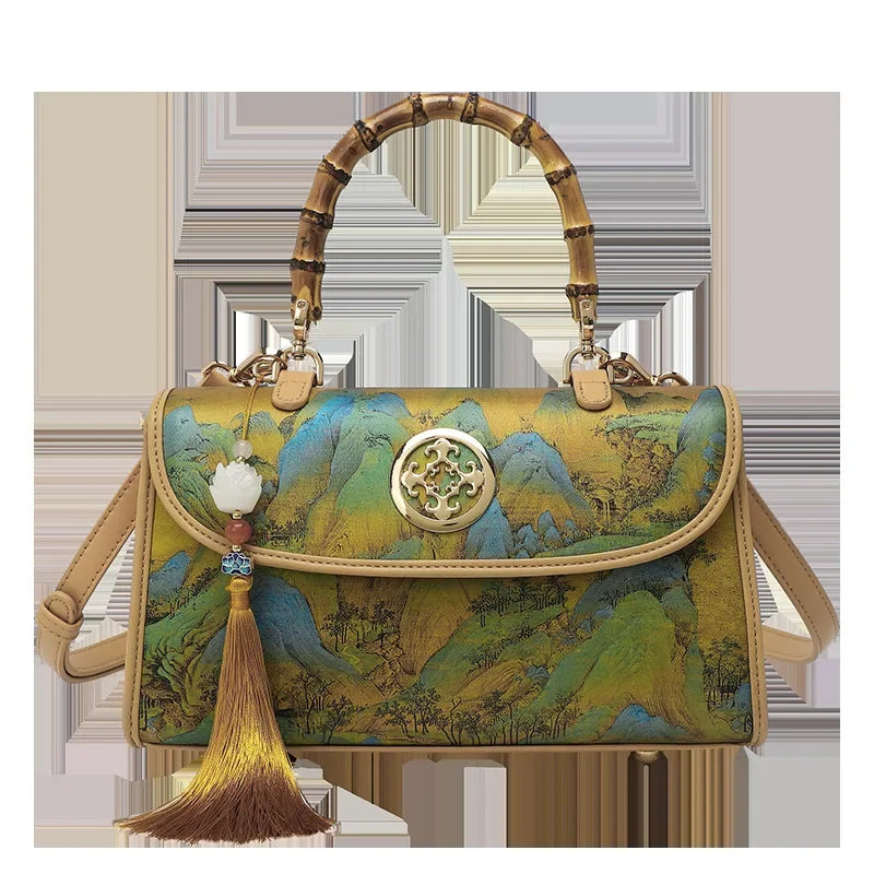 1PCS Chinese style Women's Bag New Light Luxury Atmospheric High-end Handbag Large Capacity Single-Shoulder Crossbody Bag