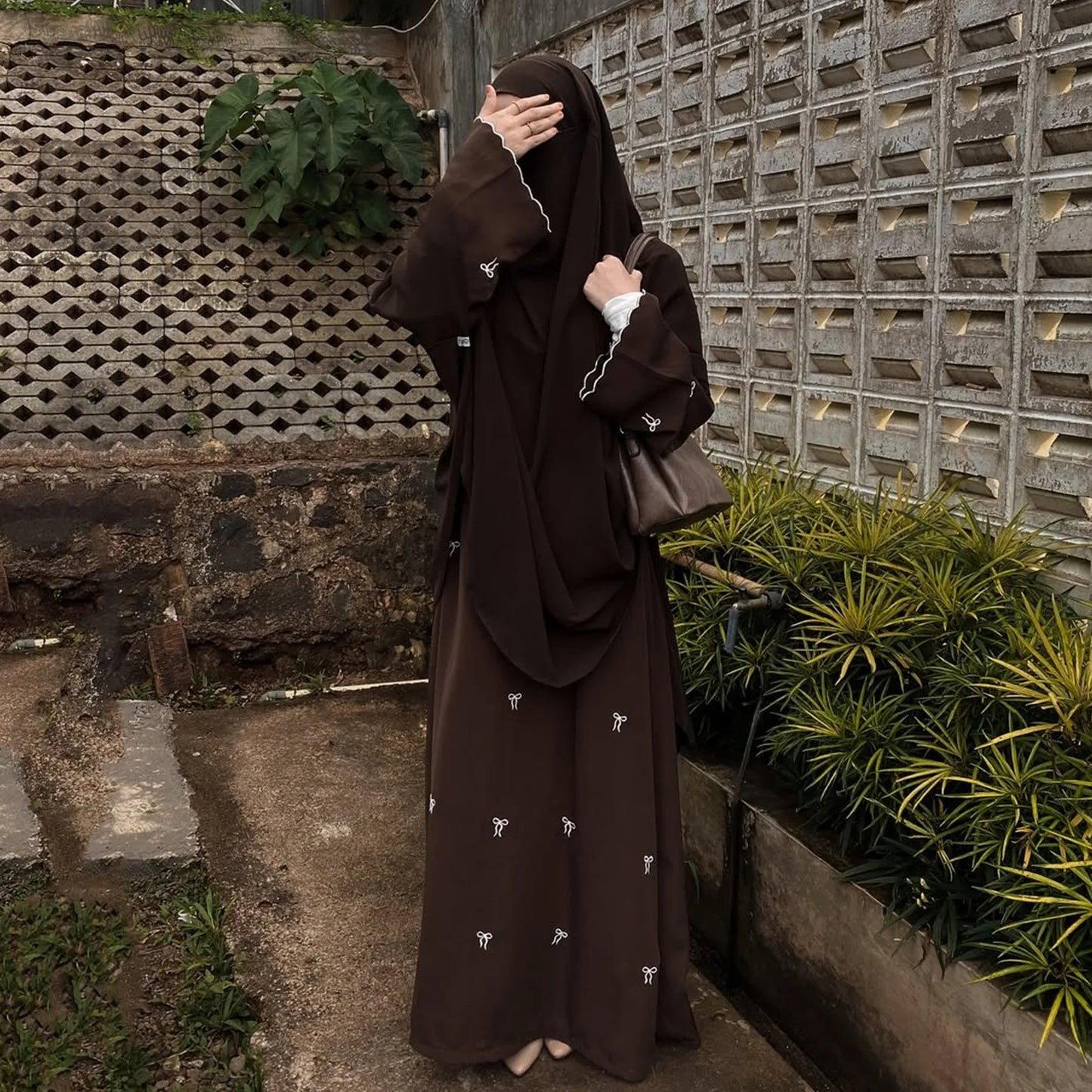 Eid Women Party Dress Muslim Abaya Bow Embroidery Modest Jalabiya Ramadan Long Dresses Abayas Vestidos Largos Kaftan Long Robe